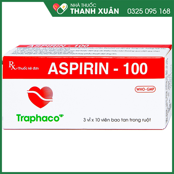 Aspirin 100 điều trị dự phòng nhồi máu cơ tim